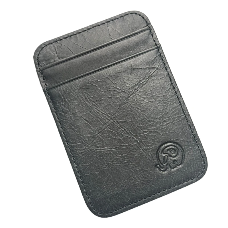 Leather Wallet Slim For Men and Women Minimalist Front Pocket Travel Genuine Leather Credit Card Holder