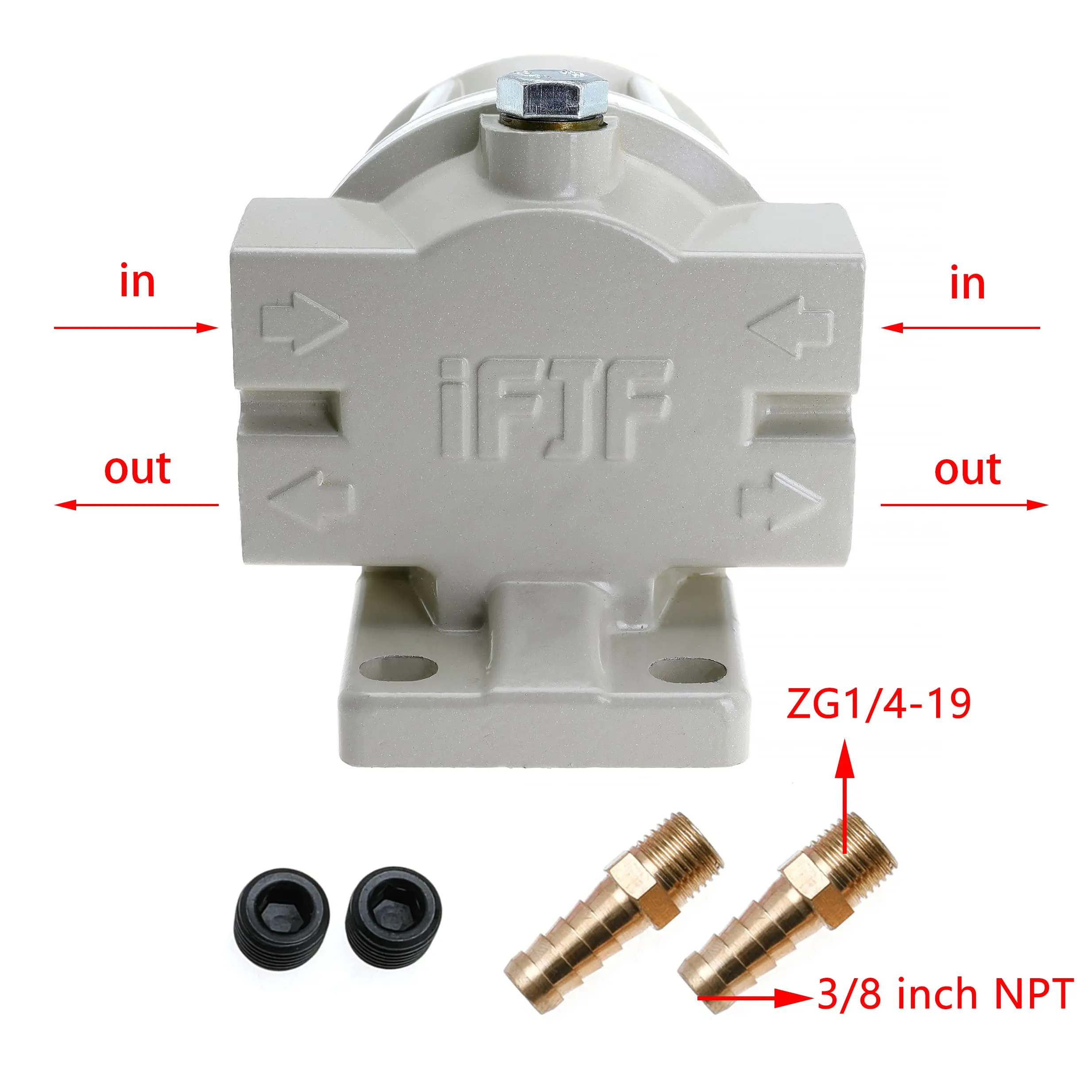 Fuel Water Separator R12H (R12T Upgrade) Marine Replaces S3240 120AT NPT ZG1/4-19 Spin-on Filter Includes 2 Fittings 2 Plugs