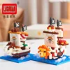 Thousand Sunny Micro Building Blocks Linkgo One Piece Pirate Ship Polortang Going Merry Model Connection Mini Bricks Figure Toys 3