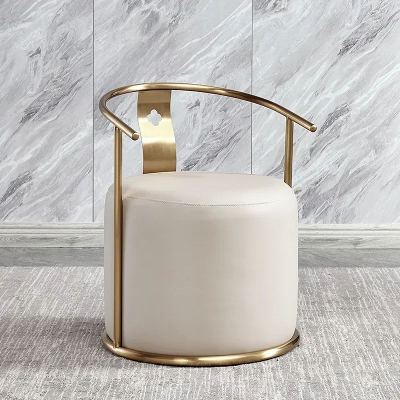 Modern Luxury High-back Chair Office Home Leisure Chair Bedroom Makeup Stool Tea Guest Table