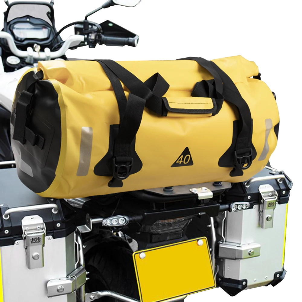 Bolsa de viaje para motocicleta, mochila de equipaje para Moto, asiento de  Moto, paquete de rollo de equipaje seco al aire libre, bolsa trasera  impermeable de 40, 60 y 80L - AliExpress