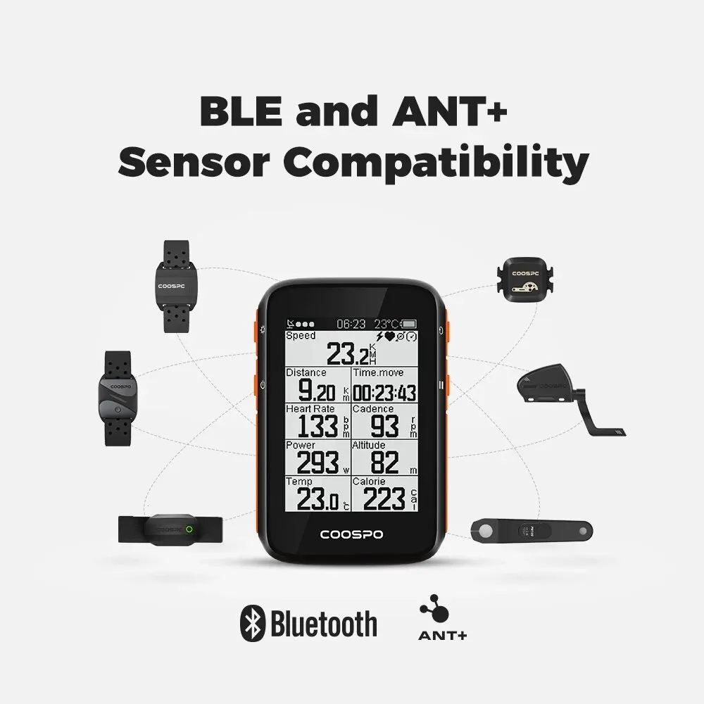 COOSPO BC200 Wireless Bicycle Computer GPS Bike Speedometer 4