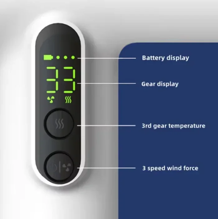 Wireless Hair Dryer USB Cordless Portable Travel Rechargeable 3 Gears Strong Wind Low Noise Lcd