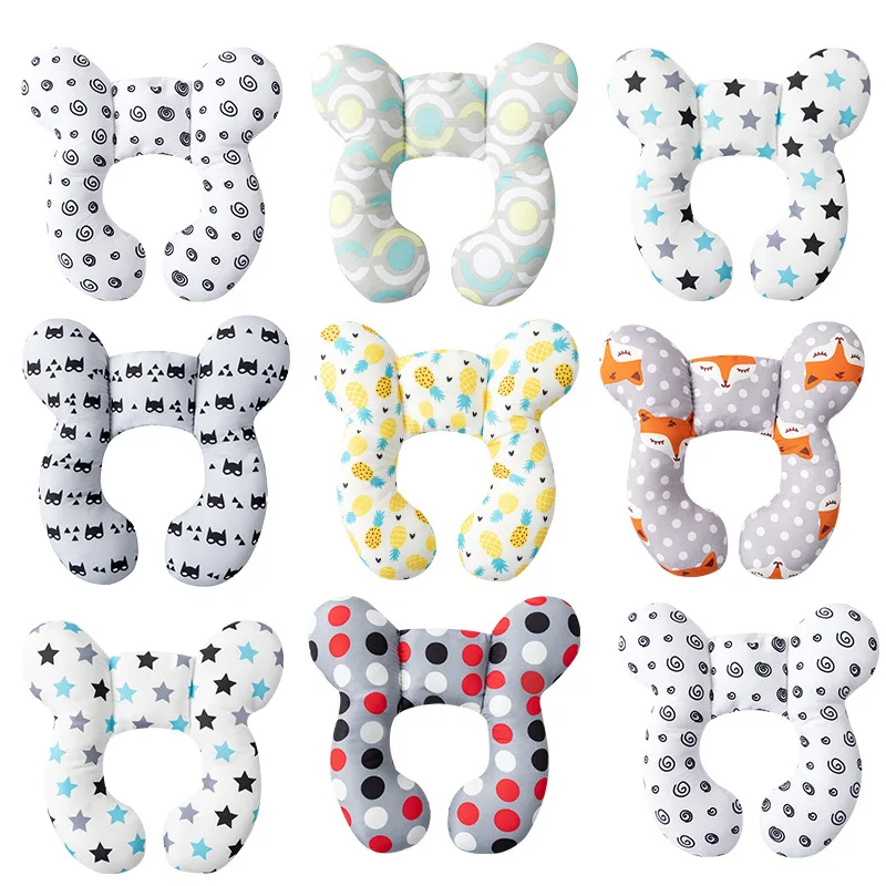 2PCS Baby Head Support Pillow Newborn Infant Headrest Head Neck Support