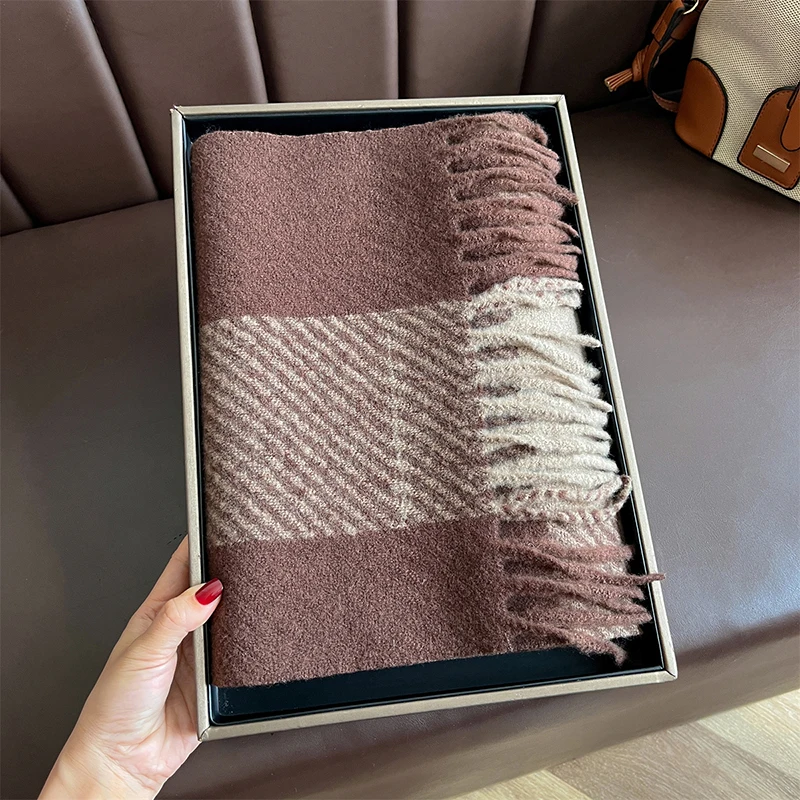 180*30cm Winter Schal Frauen Klassische Gitter Pashmina Schal Weichen Weiblichen Kaschmir Schals Schals Taschentuch Poncho Echarpe Stola – Detail 10