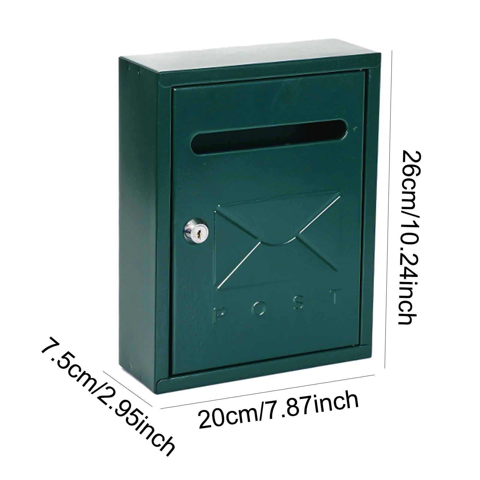 Outdoor Wall Mount Mailbox with 2 Keys with Slot Weatherproof Mailings Easily Install For Household Farmhouse Mail Box Commerci