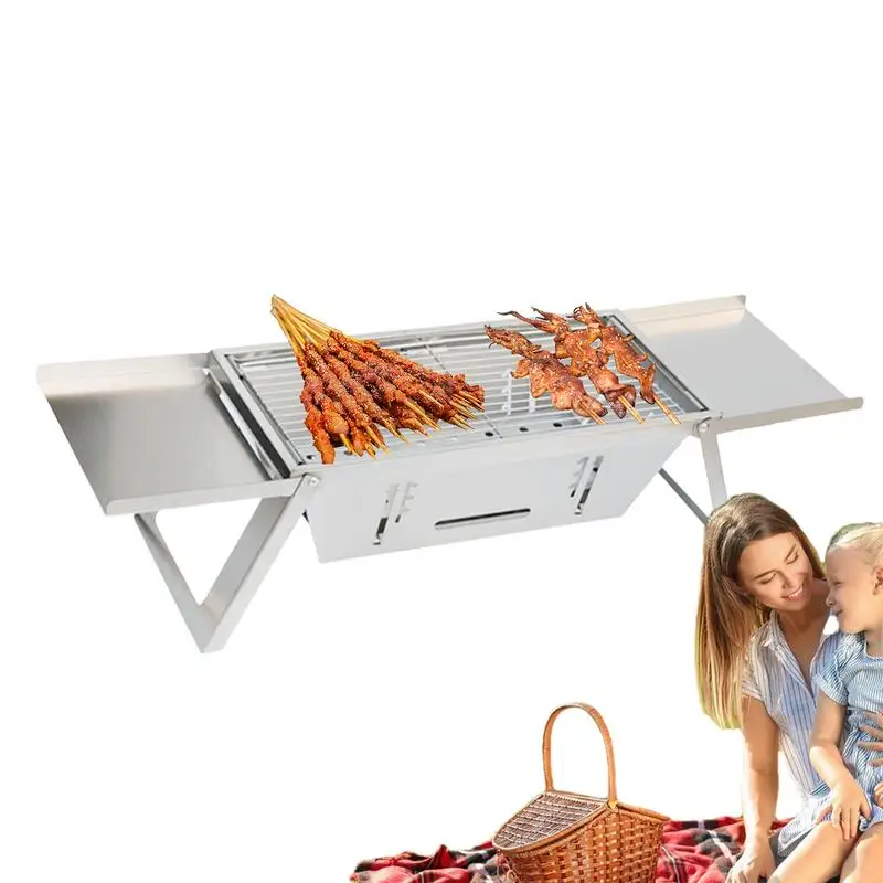 

Barbecue Grill Stove Camping Grill Foldable BBQ Stove Stainless Thicken Barbecue Grill Foldable BBQ Grill For Picnic Use