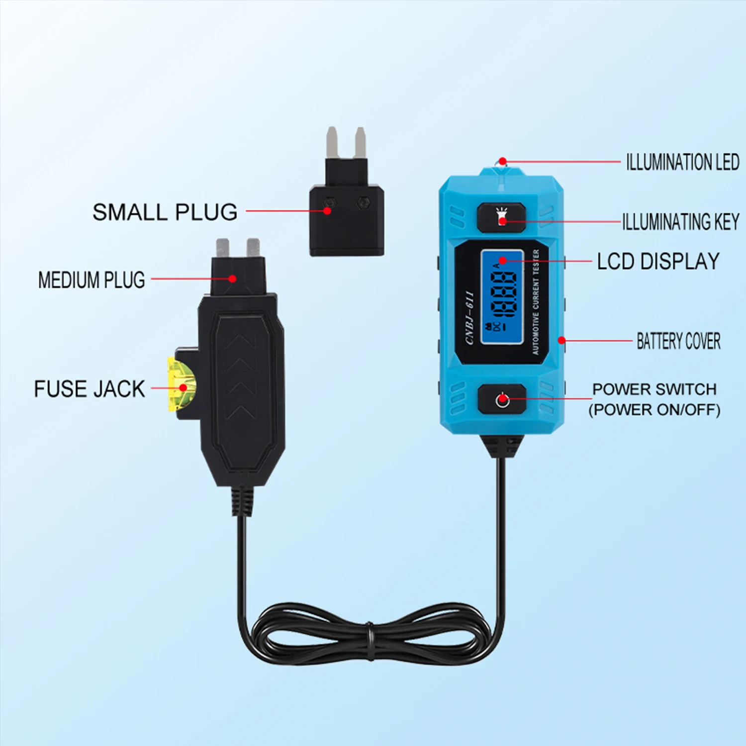 ڵ  ׽ Ƽ , ڵ  ,   ǻ  ׽,   0.01A-19.99A Amp, 12V
