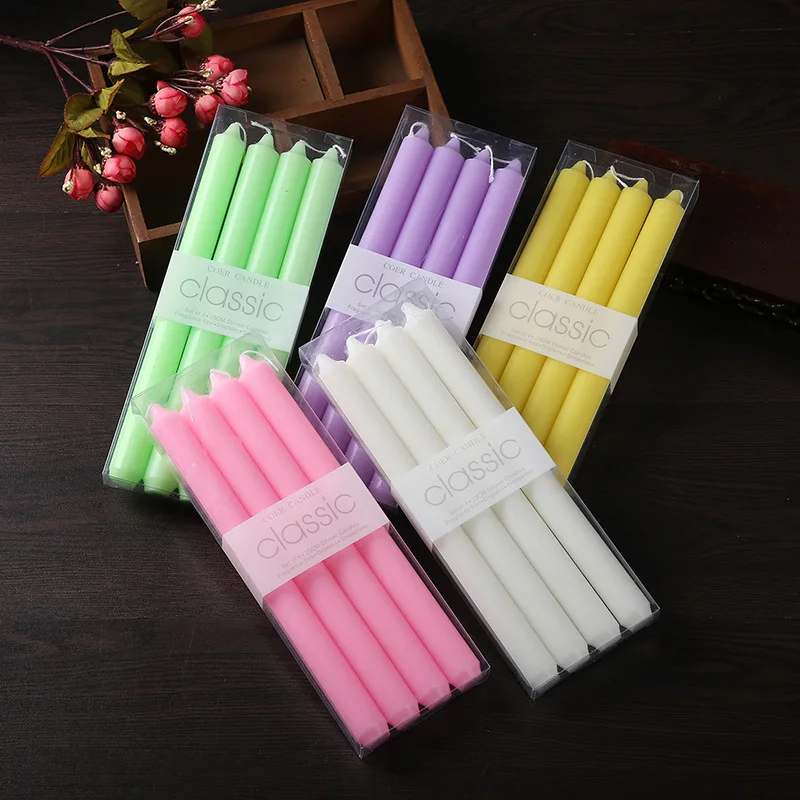 22L25cmHouseholdEmergencyCandlesScentlessColorfulPillarCandles