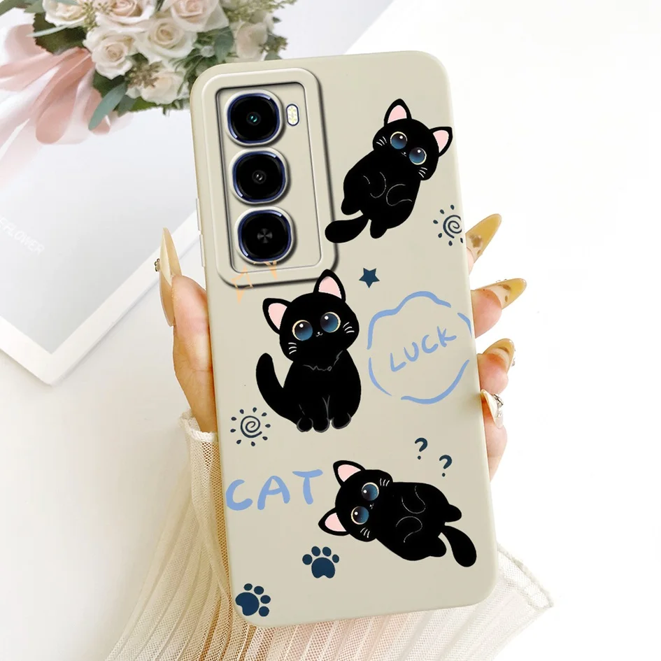 Stylish Flower Soft Liquid Silicone Phone Case Cover