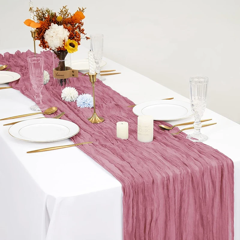 10 Pack Purple Cheesecloth Table Runner Gauze Table Runner 10FT Long Semi-Sheer Table Runner Boho Or Rustic Wedding Table Decor For Wedding Decor Arch Draping Bridal Shower Holiday Party 10 Pack Purple Cheesecloth Table Runner Gauze Table Runner 10FT Long Semi-Sheer Table Runner Boho Or Rustic Wedding Table Decor For Wedding Decor Arch Draping Bridal Shower Holiday Party