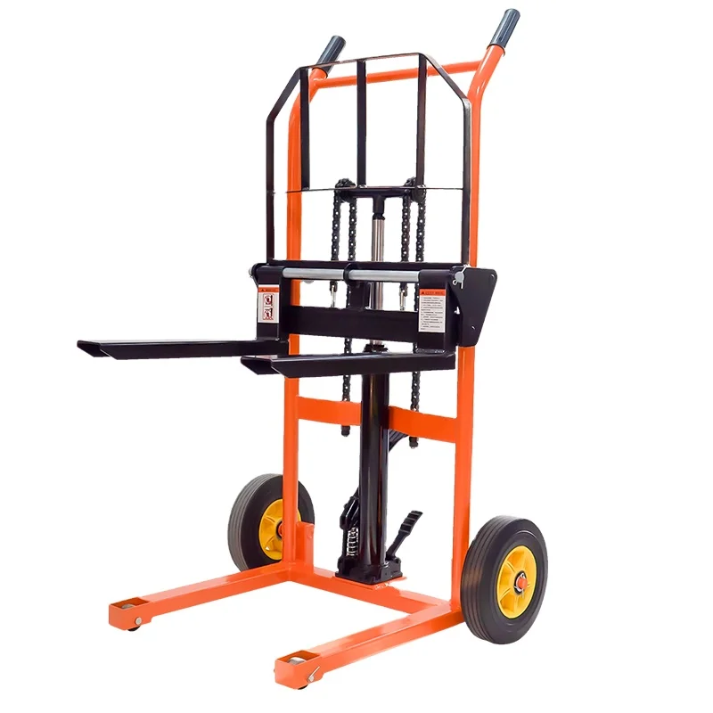 

semi electric hand fork lift hydraulic manual stacker truck pallet forklift