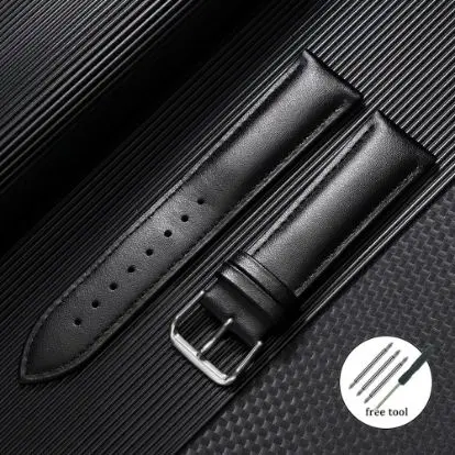 Premium Calfskin Leather Watch Strap - Universal Fit Bracelet