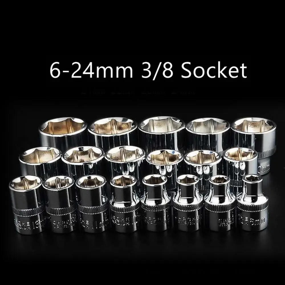 6-24mm 3/8-Zoll Steckschlüssel-Bits aus CR-V-Stahl, tiefe Schlagschraubenschlüssel für Ratschenschlüssel, Bohrmaschinen, Werkzeuge zum Entfernen von Muttern und Schrauben – Detail 2