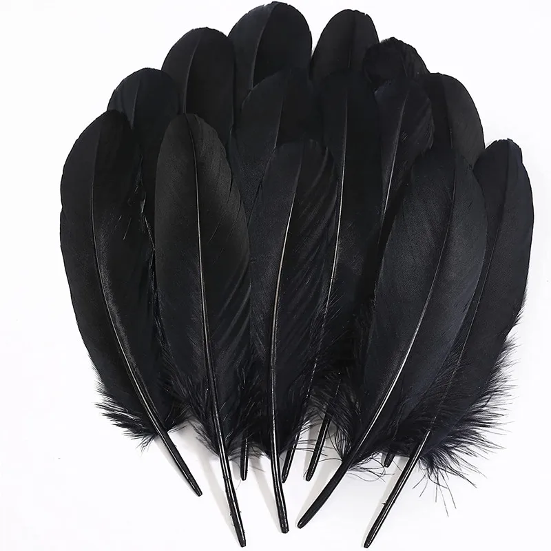 Duck Feather Handicraft Accessories  Black Feathers Centerpieces - 20pcs  Gold Black - Aliexpress