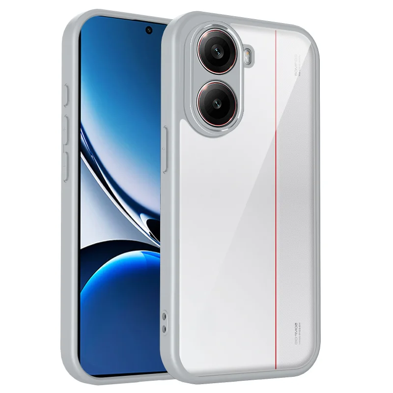 HD Clear Shockproof Transparent Phone Case with PC Back and TPU Bumper