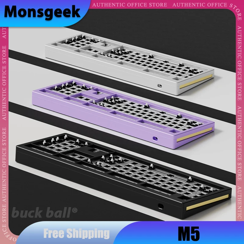 

Monsgeek M5 Mechanical Gamer Keyboard Custom Kit 108Key RGB Gaming Wired Keyboard Hot Swap Gasket Barebone Keyboard DIY Boy Gift