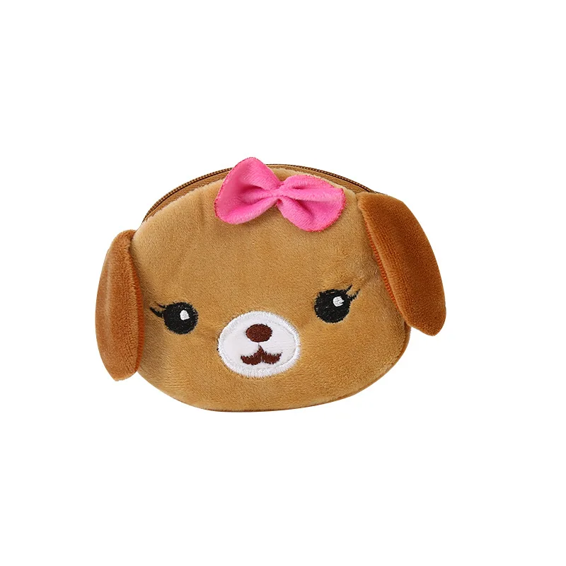 1 Pcs cute plush purse for coins pencil toys bag cartoon women coin purse mini fruit bag for USB key wallet plush coin purse