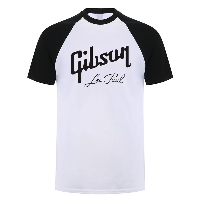 Guitar Gibson T Shirt Summer Men Short Sleeve Cotton Tshirts
