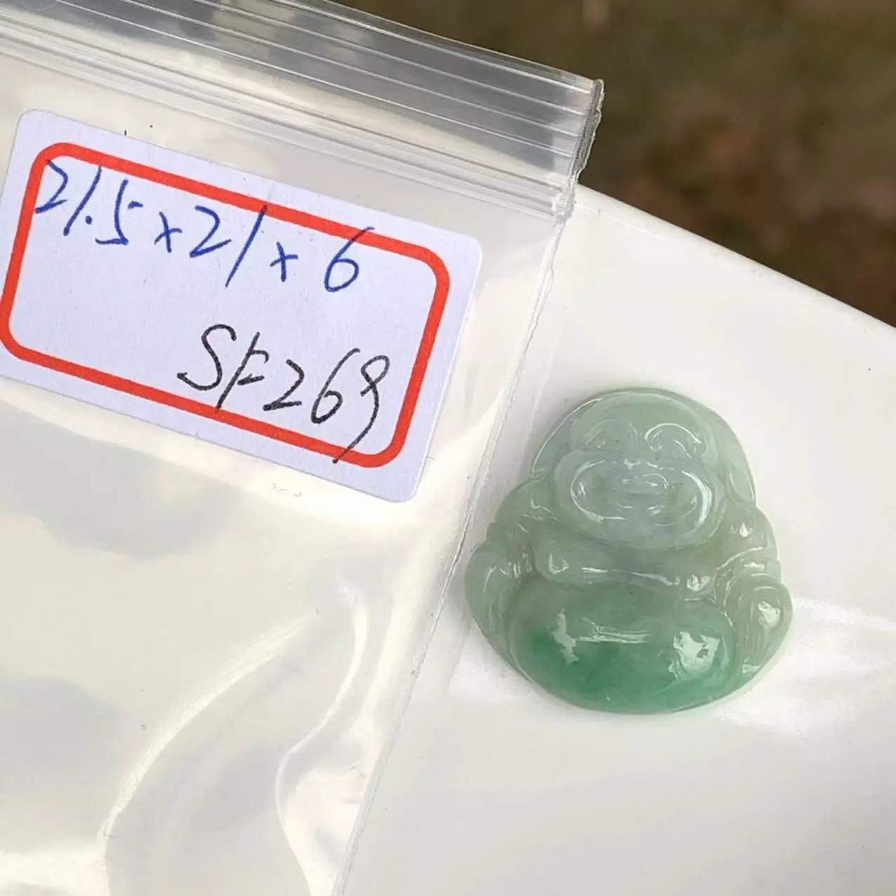 Natural Myanmar jade Milo Buddha Necklace Pendant women's children's jewelry