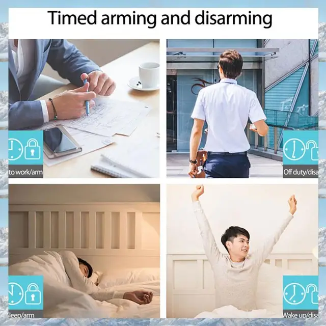 2025 New-Tuya Smart Door Window Alarm Sensor Door Magnetic Remote Sound And Light Password Disarm Tuya Smart Home 6
