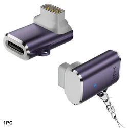 High - Speed Type - C to Magnetic Charger Converter with Indicator Light (Purple)
