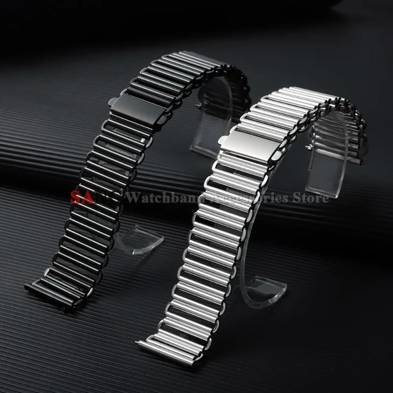 Vintage Stainless Steel Quick Release Watchband Bracelet - High Quality Universal Design