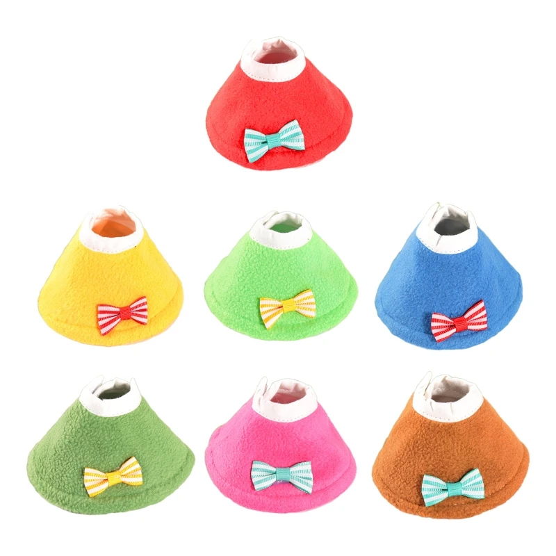 

Parrot Elizabethan Collar for Feather Plucking Wound Healing Protective Recovery Cones Soft Polar Fleece for Small Bird 090C