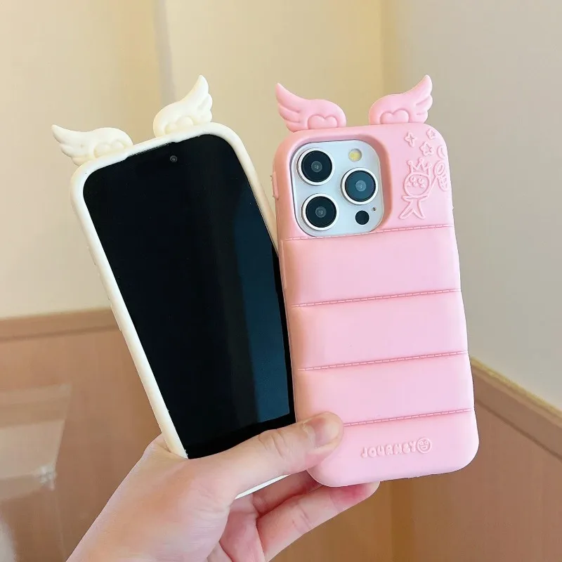 3D Cartoon Wing Soft Silicone Anti-Drop Protective Phone Case