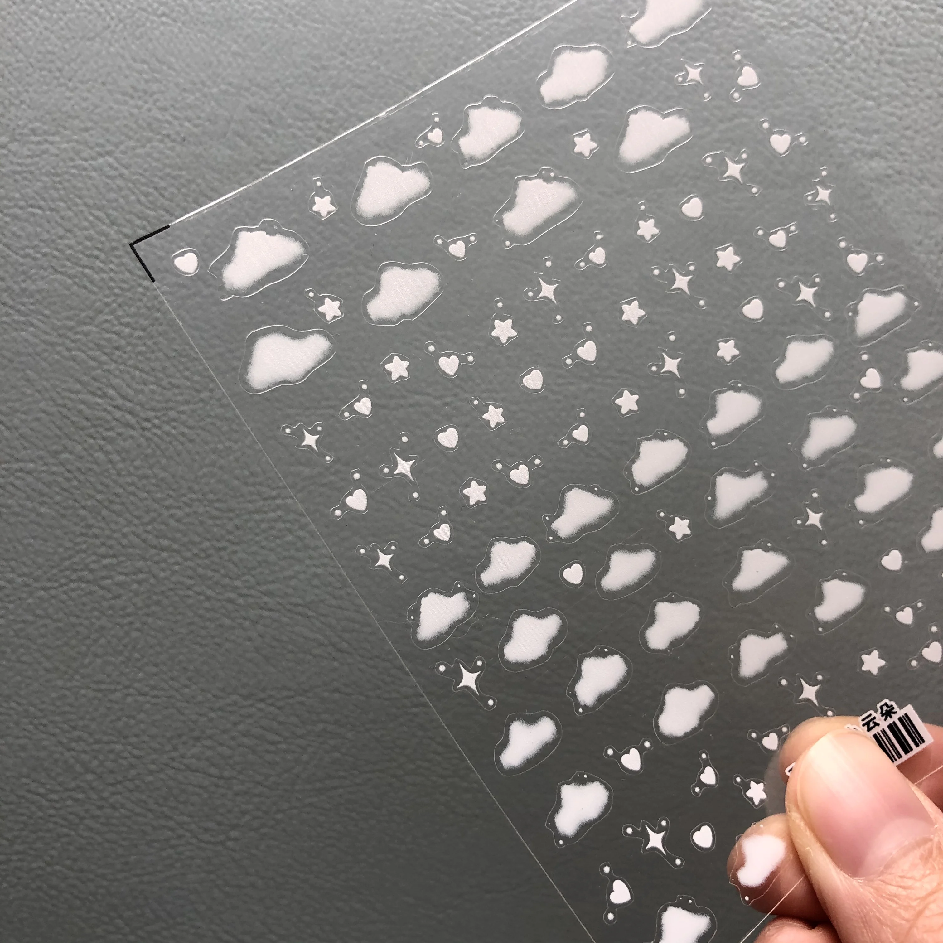 1pc 3D Cloud Nail Art Stickers Self-adhesive Stars Decal Stickers for Salon Manicure Nails Decoration