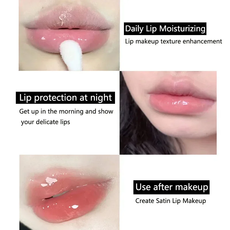 Mirror Crystal Moisturizing Lipgloss Fruit Flavor Transparent Liquid Lipbalm Lipstick Reduces Lip Line Care Cosmetics Lips Oil 6