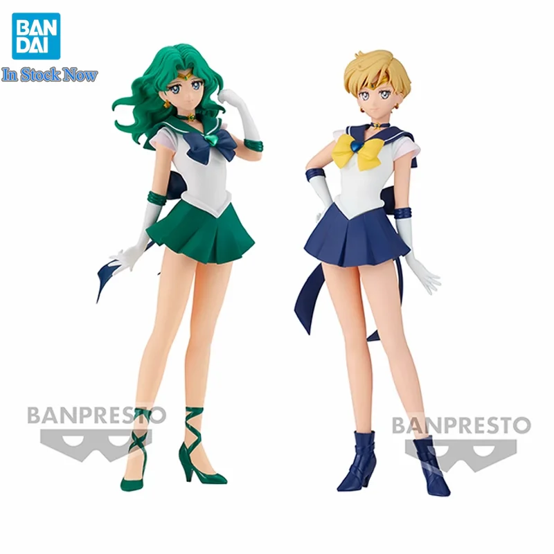 

Original BANDAI Sailor Moon Uranus Kaiou Michiru Tenoh Haruka Figure Toys BANPRESTO Glitter & Glamours 23cm PVC Model Xmas Gift