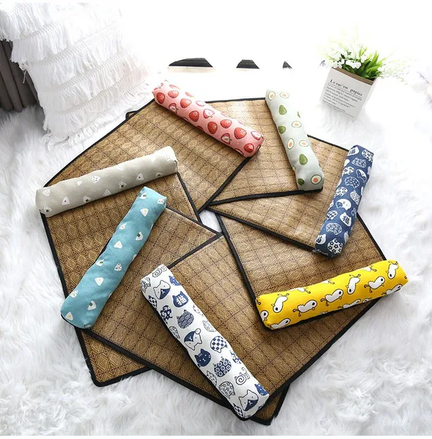 Cat Natural Cooling Mat Summer Pet Self Cooling Pad Cat Bed Mat For Dogs Indoor Rattan Weave Mat Sleeping Cat Bed 6