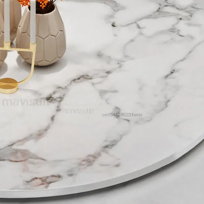 Modern Minimalist Glass Round Table With 4 Chairs For Kitchen Home Furniture Small Apartment Stainless Steel Dining Room Set