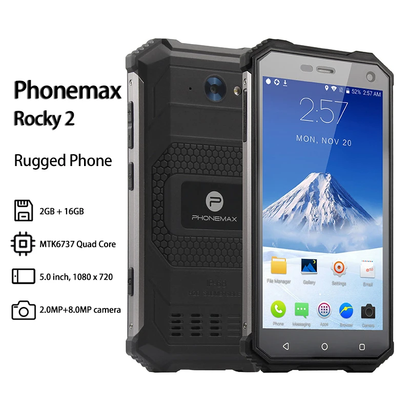 Phonemax Rocky 2 LTE 4G 5.0inches 2GB RAM 16GB ROM NFC Rugged