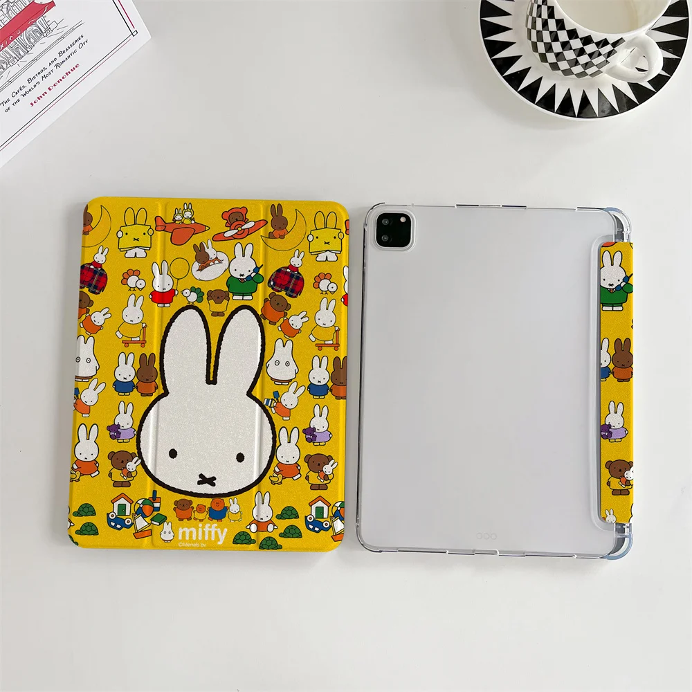 Cute Line Rabbit Tablet Case - Stylish Protection