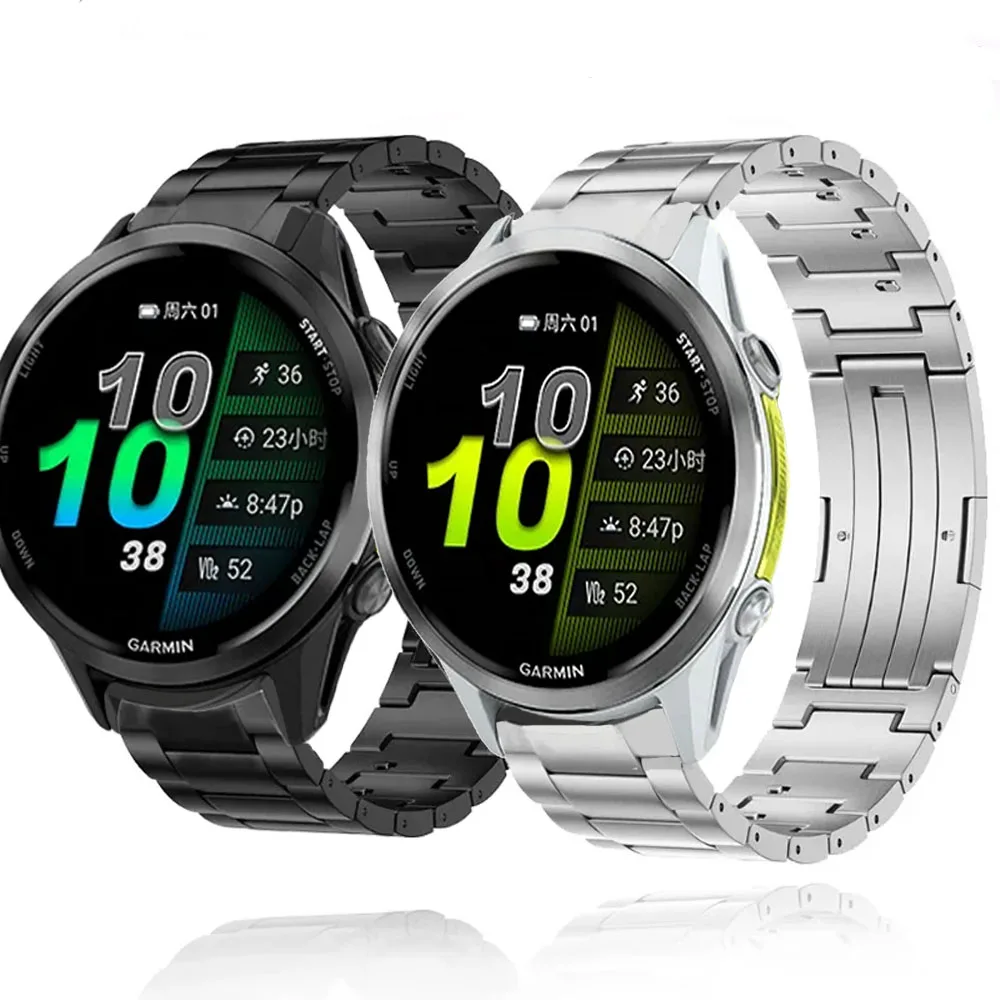 Quick-Release 20mm Titanium Metal Watchband Strap (Compatible with Various Models)