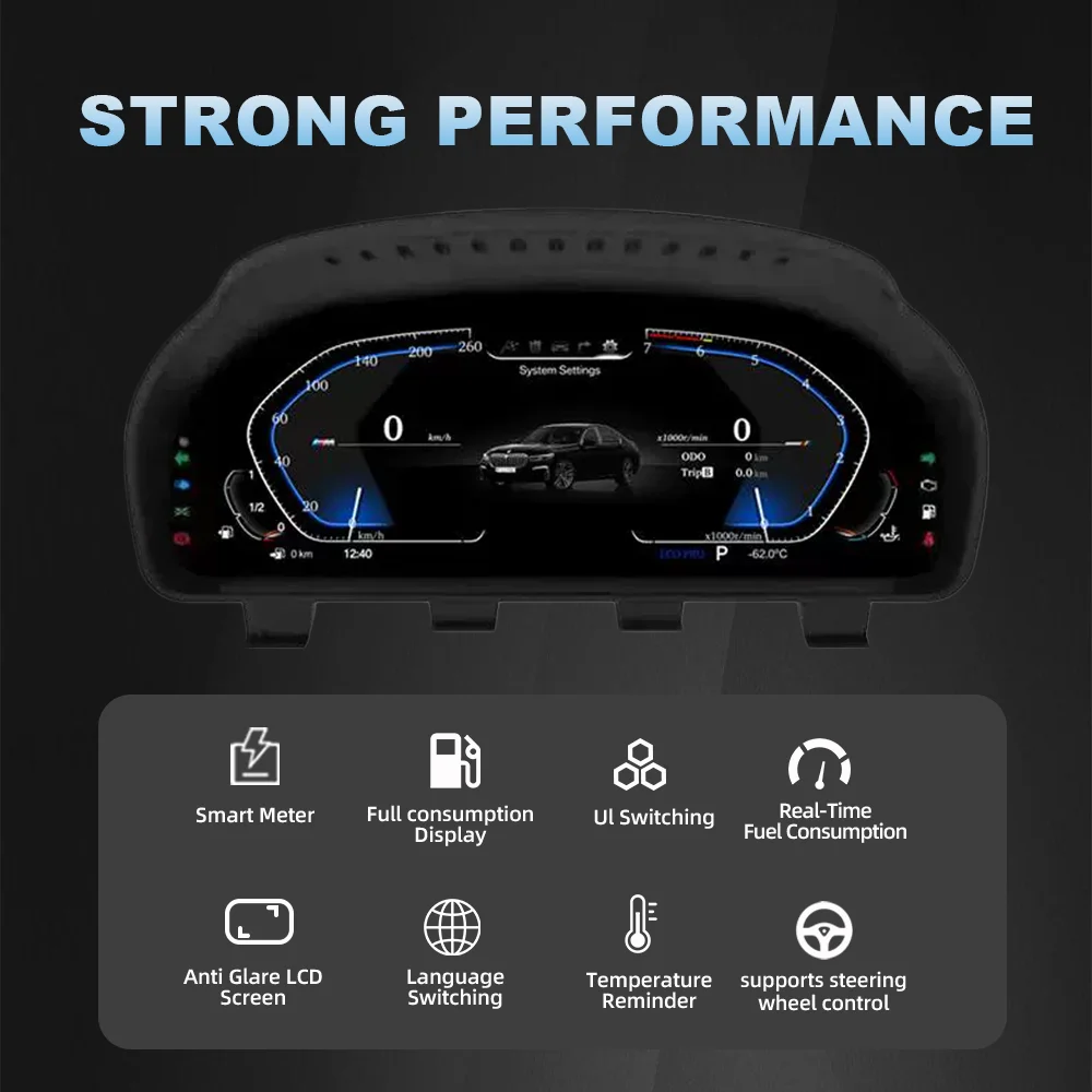 Panel de Instrumentos Digital 2026 para BMW Serie 1 2 3 4 5 6 7 X1 X2 X3 X4, Velocímetro, Panel de Instrumentos F10 E90 E60 F20 2