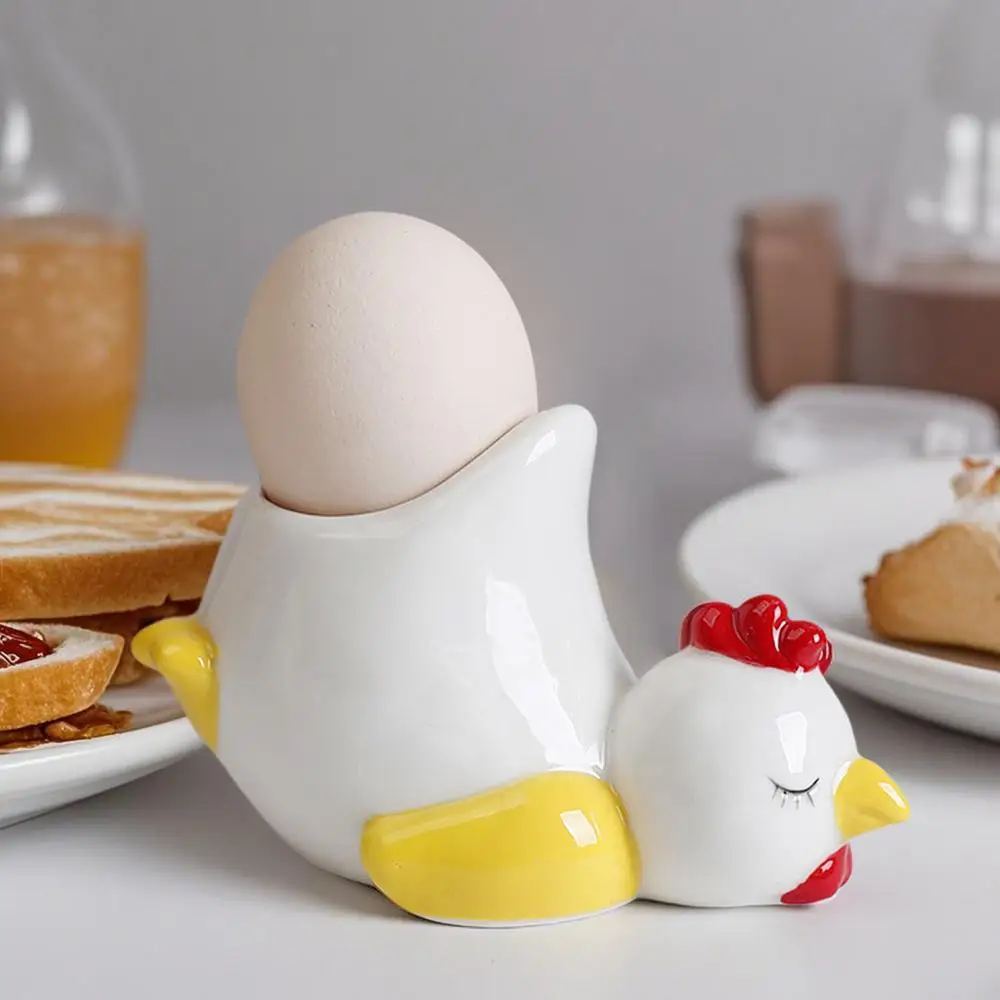 Ceramic Egg Cup Holders Funny Animal Creative Serving Cups Ins Style Egg Holder Cup Breakfast Banquet Eggs Base Kitchen Gadgets
