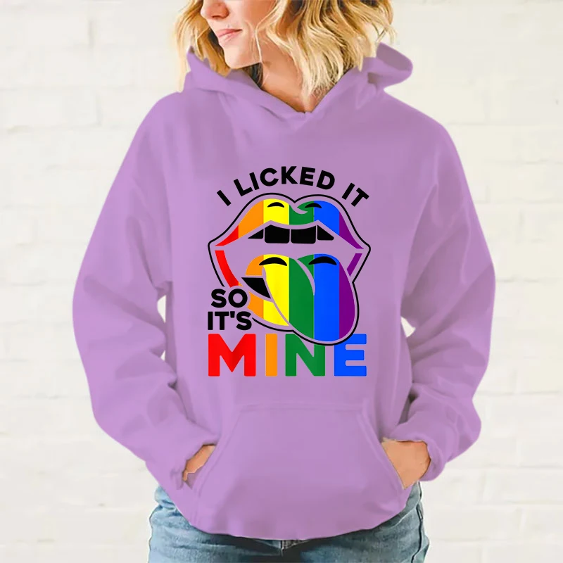 thumbnail image 1 of Nueva sudadera con capucha con estampado Lgbt I Licked It So It'S Mine para mujer y hombre, sudadera de manga larga informal, sudadera Harajuku, 1 of 5