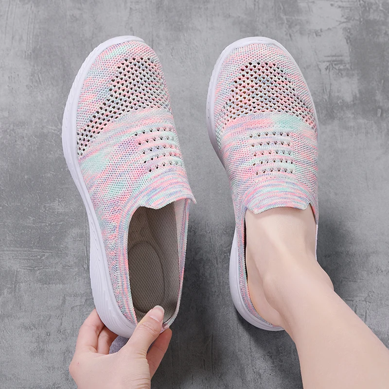 New Women Flats 2020 Spring Summer Ladies Mesh Flat Shoes Women Soft Breathable Sneakers Women Casual Shoes Zapatos De Mujer|Women's Flats| - AliExpress