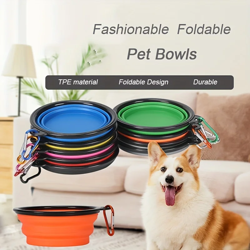 Portable Folding Water Bowl, Portable Pet Food Bowl, Collapsible And Durable TPR Cat And Dog Food Bowl, Travel Bowl Portable Folding Water Bowl, Portable Pet Food Bowl, Collapsible And Durable TPR Cat And Dog Food Bowl, Travel Bowl