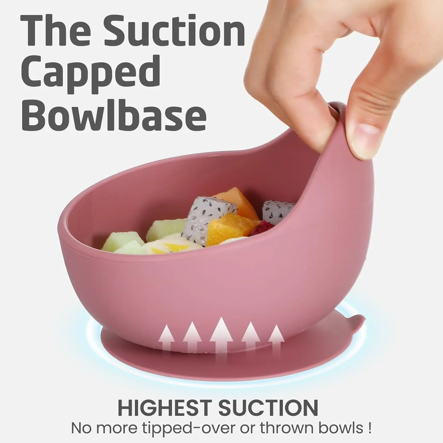 Silicone Baby Bowl Self feeding Training Set With Spoon Children's Tableware