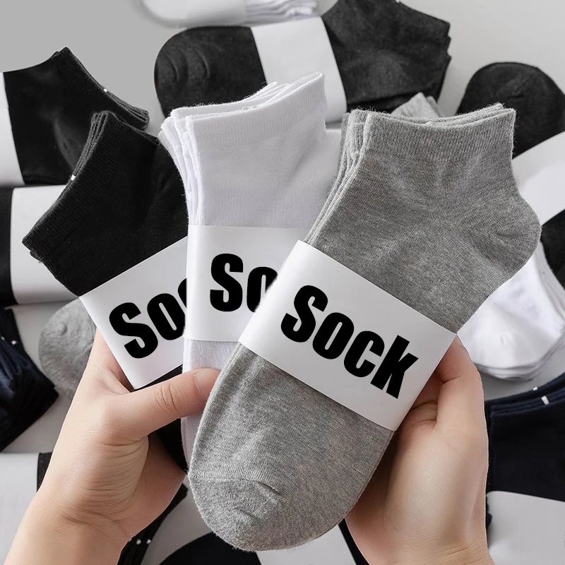 New 1 Pair High Quality Men Socks Breathable Cotton Sports Socks Invisible Low Cut Ankle Sock Men's Casual Boat Sox Short Sokken