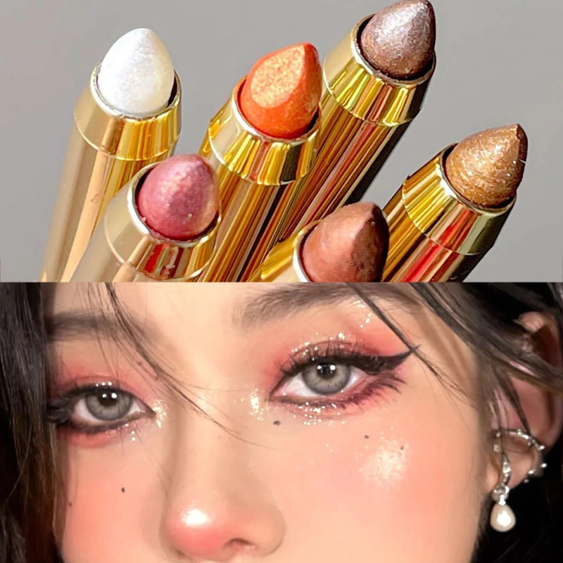 Matte Glitter Eyeshadow Stick 6colors Double Head Waterproof Non