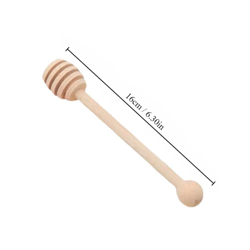 Wooden Spoon 2Pcs Wooden Honey Spoon Honey Stir Bar Jar Supplies Long Handle Mixing Stick Dessert Tools