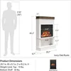 Mateo 30 Inch Electric Fireplace with Mantel and Shelf, Replaceable Fireplace Insert Heater, Freestanding, Remote Control, 4