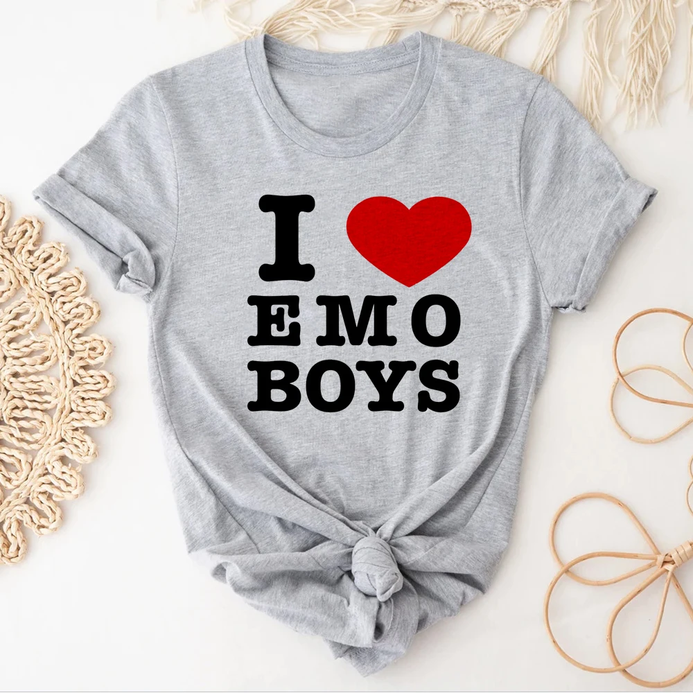 

i Love My Boyfriend Girlfriend Me t shirt women Y2K manga summer Tee female y2k clothing