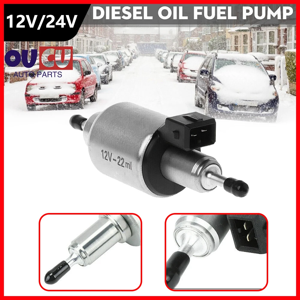 Fuel pump oil pump liquid transfer pump oil extractor pump fuel transfer pump pumping pump 12V/24V for 2KW to 5KW for Webasto Eberspacher heaters truck oil fuel pump air parking heater pulse metering pump 22ml