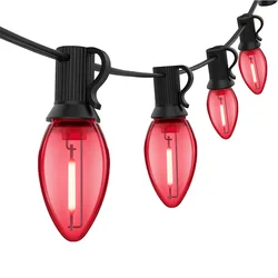 Vibrant Waterproof Outdoor String Lights for Festive Garden and Party Decor (Red string light)